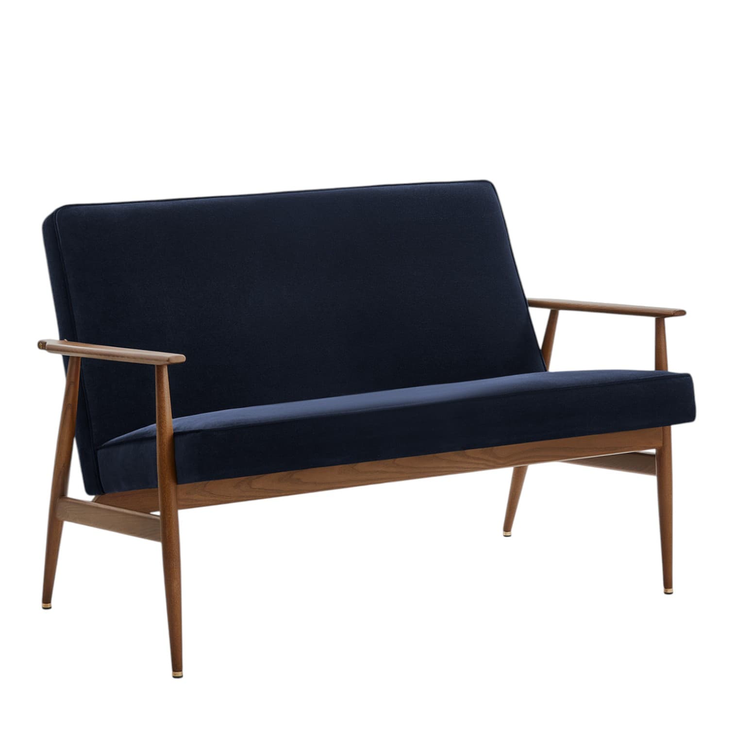 Fox Sofa Velvet Indigo 120x70x78 cm blue ash, by unknown designer, no brand