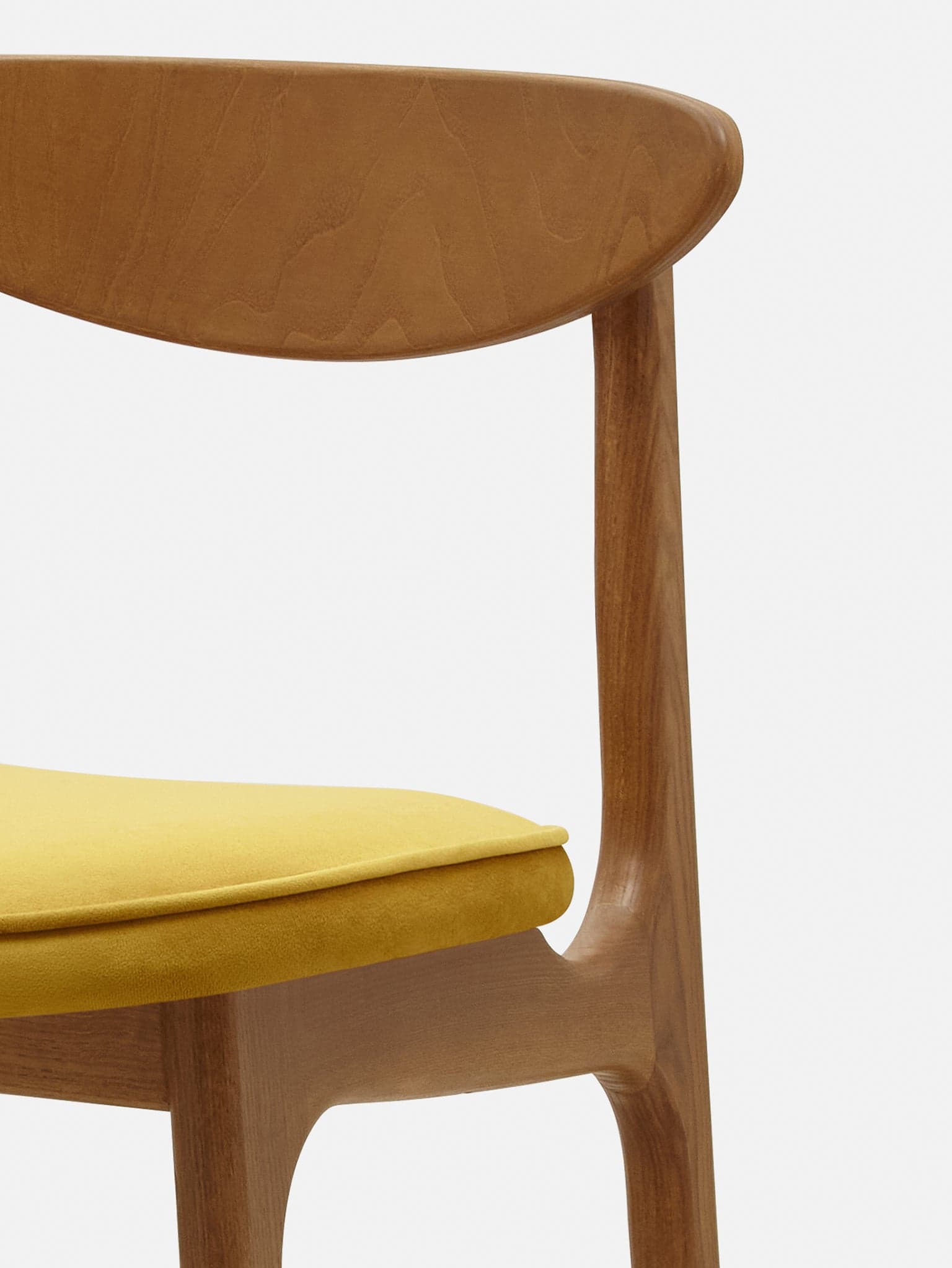 Krzesło barowe 200-190 S/65 Mix, Shine Velvet Mustard, velvet żółty, jesion, 366 Concept - 64826