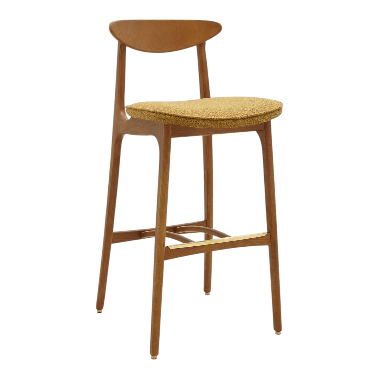 Krzesło barowe 200-190 Basic M/75 Mix, boucle musztardowy, jesion 03 Dark, 366 Concept