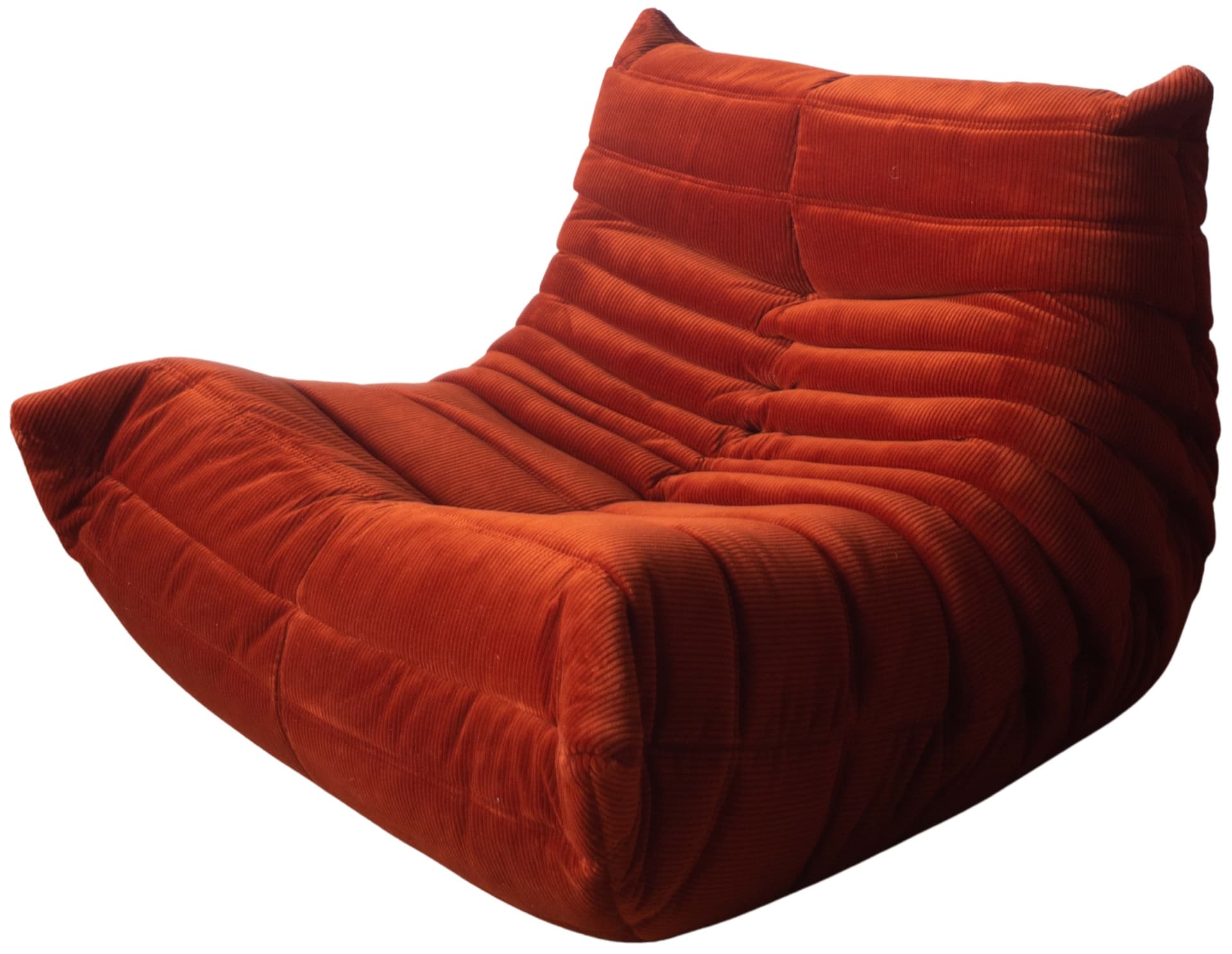 Fotel wypoczynkowy Togo, cord bursztyn