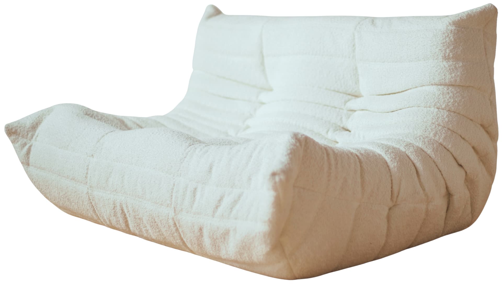 Sofa Togo dwuosobowa, boucle biały