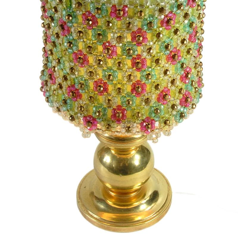 Złota lampa stołowa, eklektyczna, lata 70. - 5536