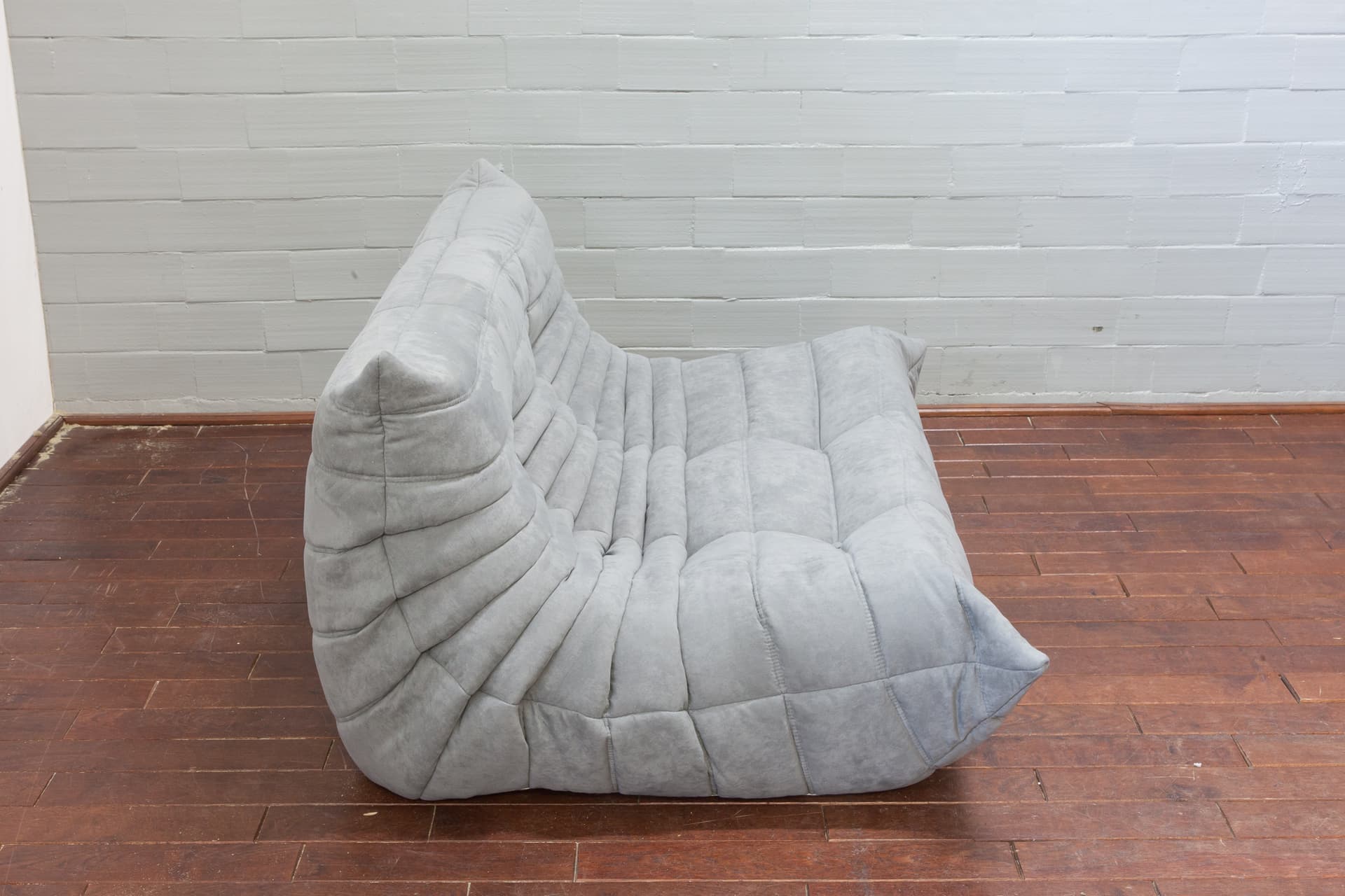 Sofa Togo dwuosobowa, mikrofibra jasny szary - 390826