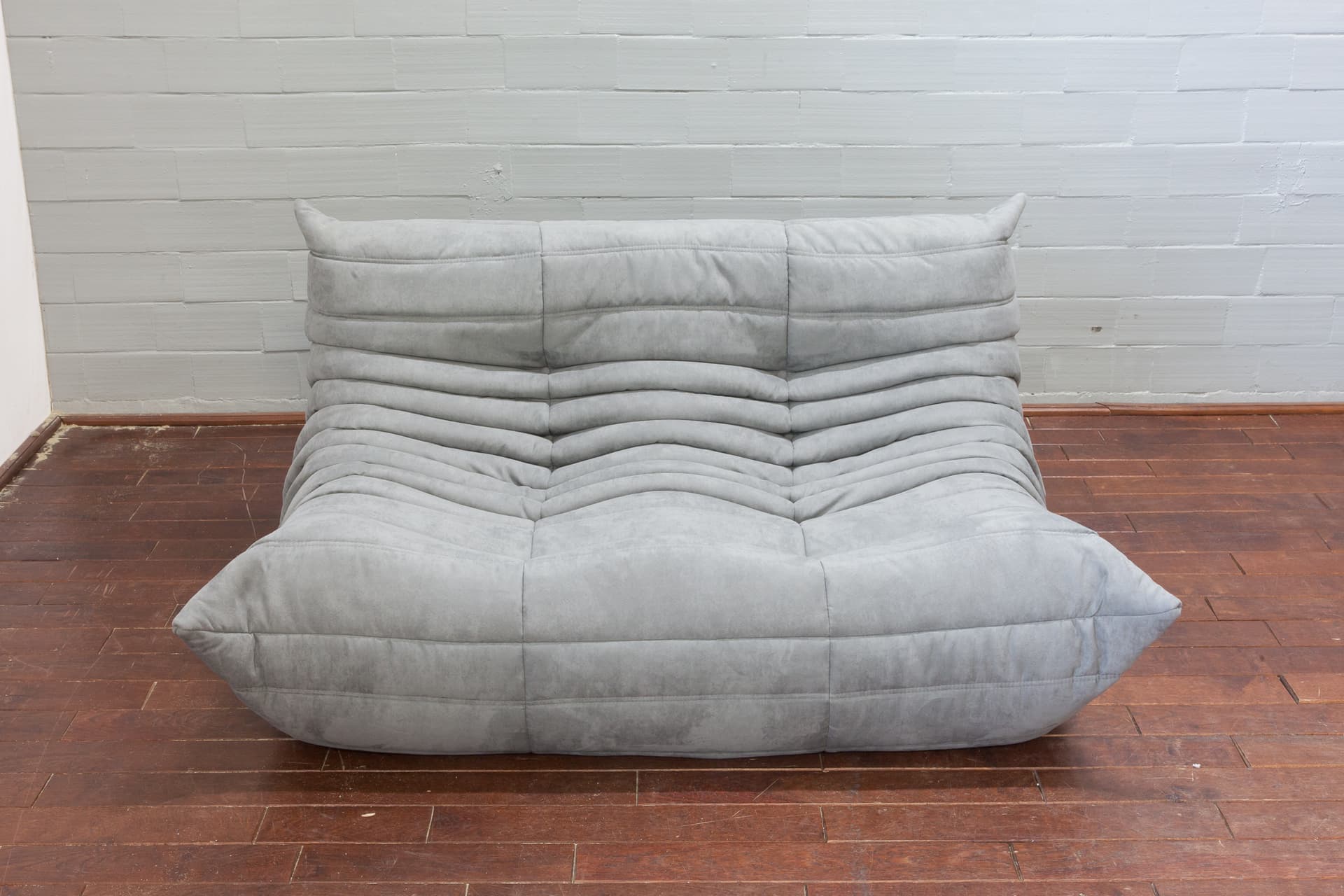 Sofa Togo dwuosobowa, mikrofibra jasny szary - 390823