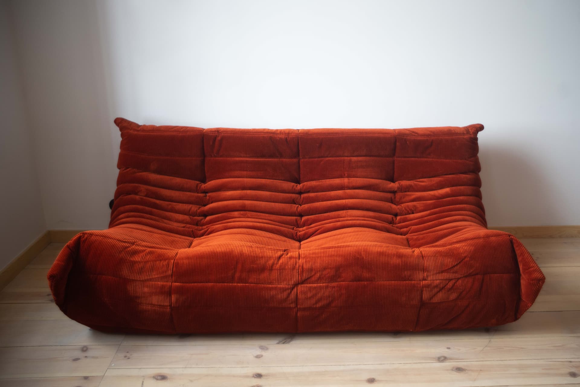 Sofa Togo trzyosobowa, cord bursztyn - 390815