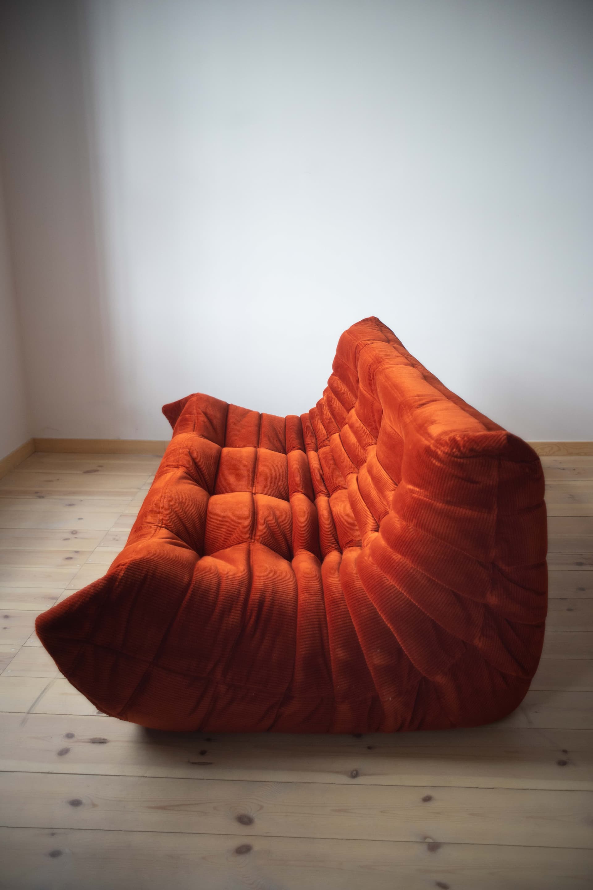 Sofa Togo trzyosobowa, cord bursztyn - 390816