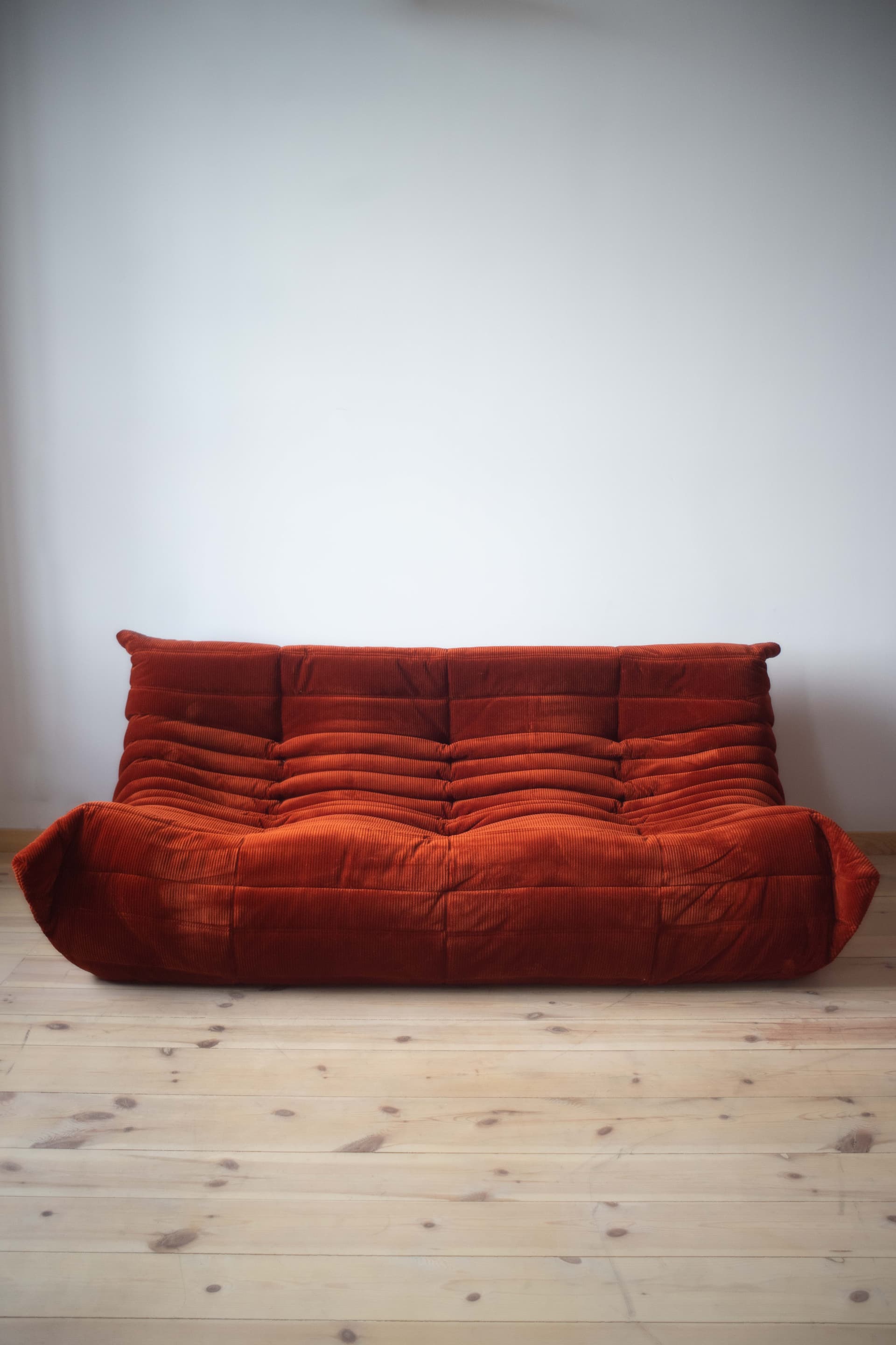 Sofa Togo trzyosobowa, cord bursztyn - 390814