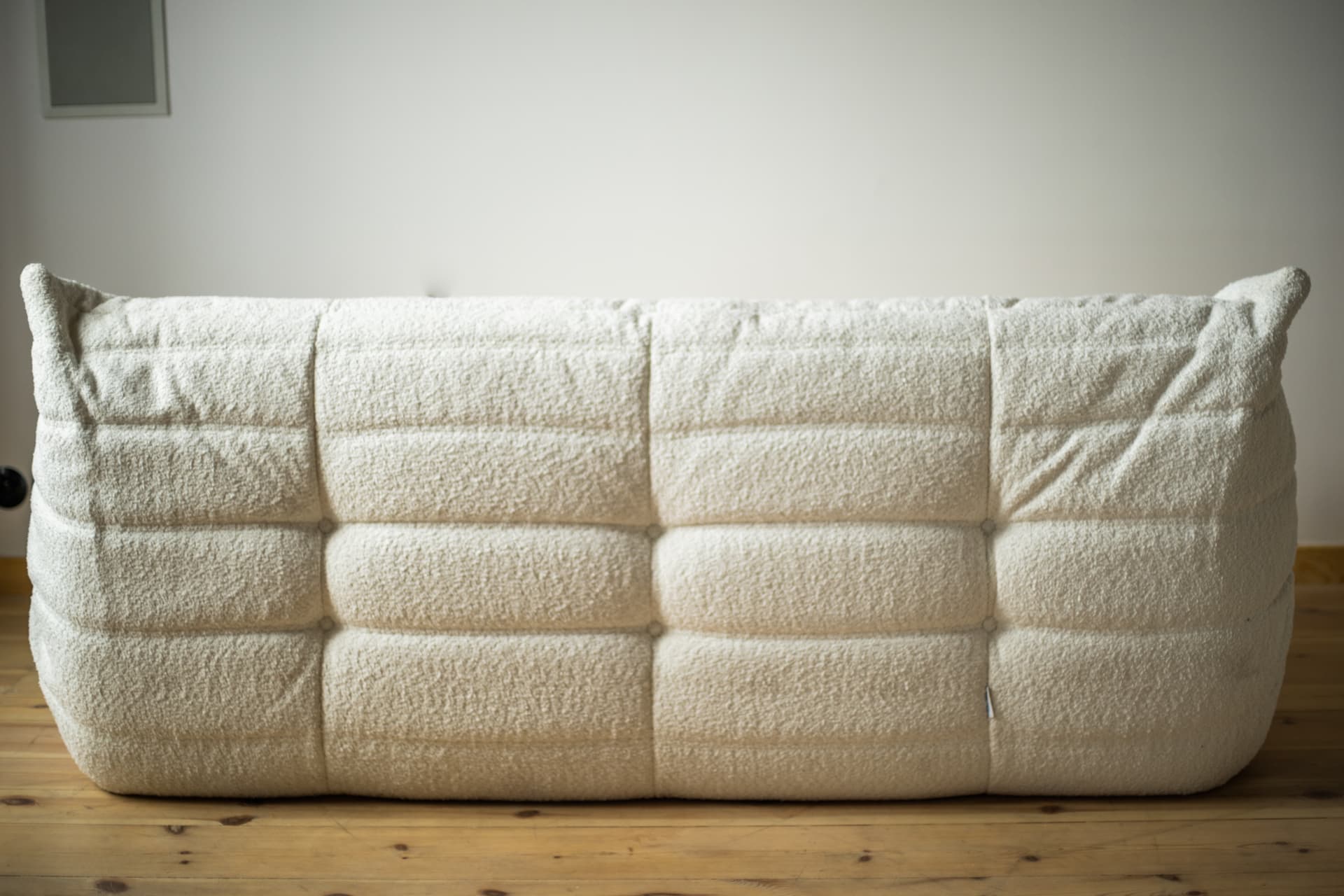 Sofa Togo trzyosobowa, boucle biały - 390812