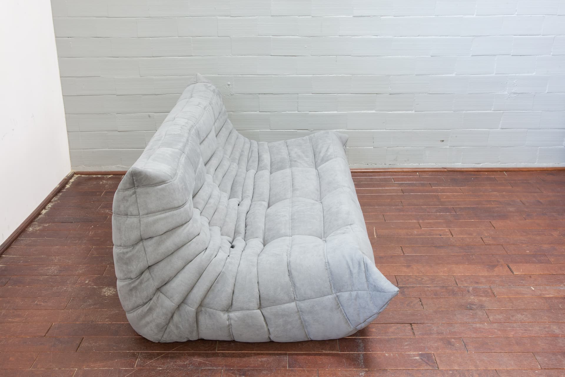 Sofa Togo trzyosobowa, mikrofibra jasny szary - 390802