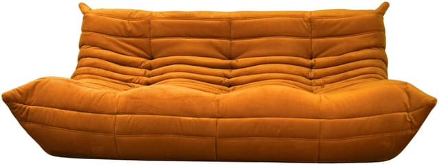 Sofa Togo trzyosobowa, cord złoty nawłociowy - WYMIARY