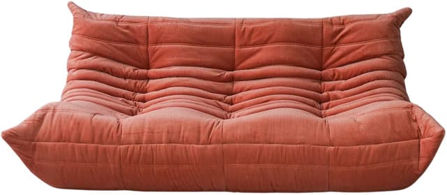 Sofa Togo trzyosobowa, cord coral - WYMIARY