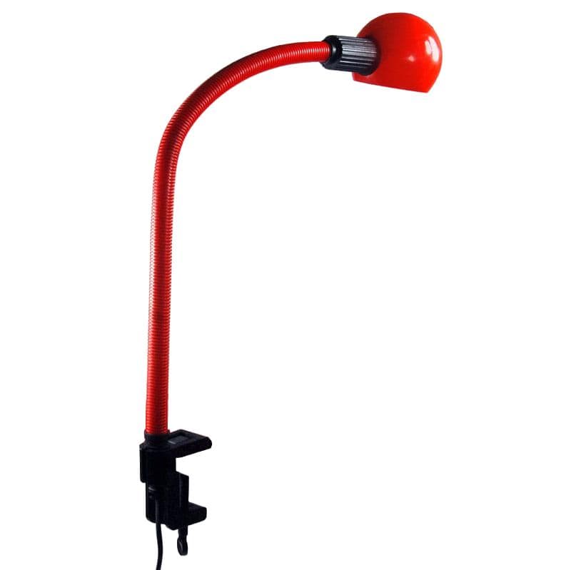 Czerwona lampa biurkowa, Stilplast, Włochy, lata 80.