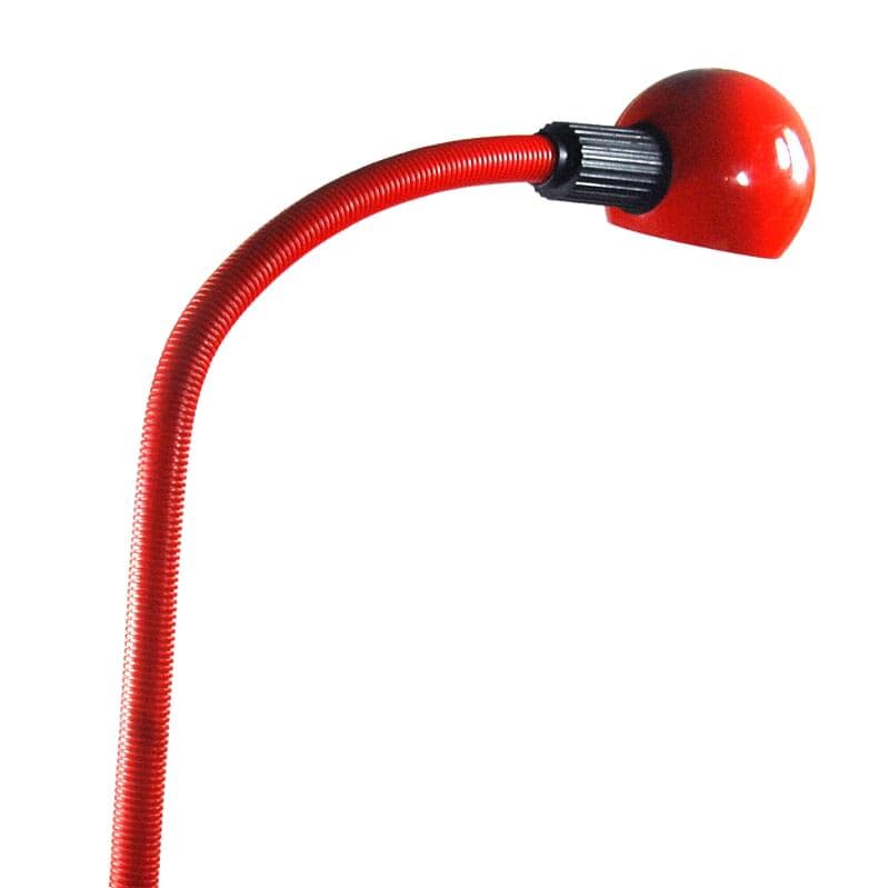 Czerwona lampa biurkowa, Stilplast, Włochy, lata 80. - 5528