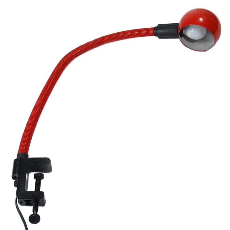 Czerwona lampa biurkowa, Stilplast, Włochy, lata 80. - 5525
