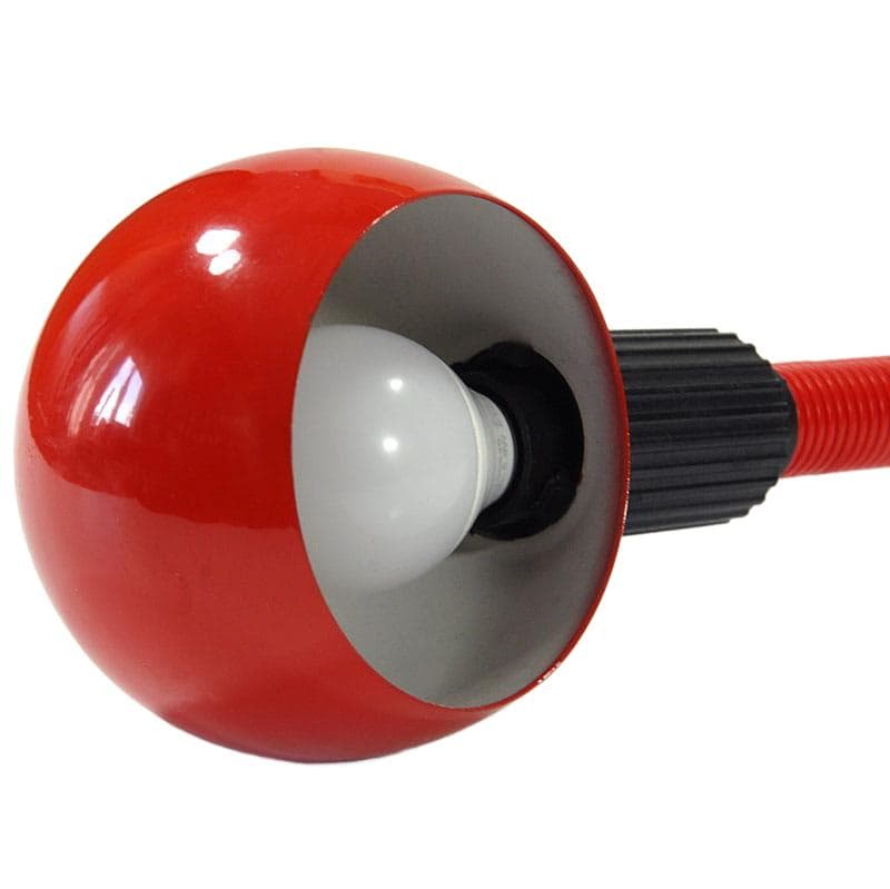 Czerwona lampa biurkowa, Stilplast, Włochy, lata 80. - 5530