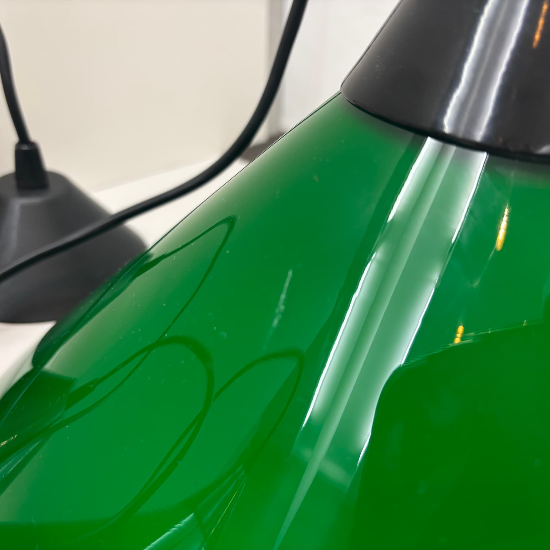 Pair of pendant lamps, green glass, Germany, 1980s. - 65045