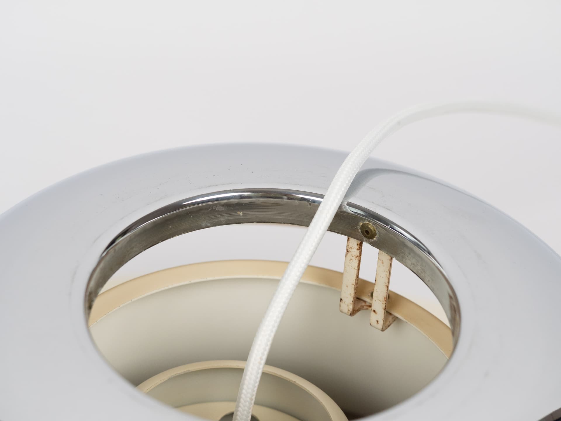 Ivory White Aluminum PH 4/3 Pendant Lamp, by P. Henningsen for Louis Poulsen, Denmark, 1960s - 65134