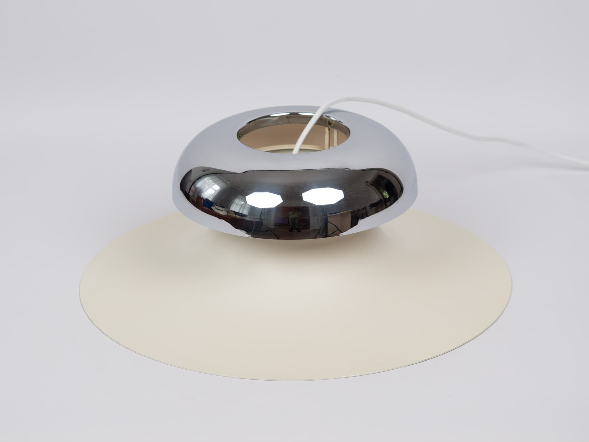 Ivory White Aluminum PH 4/3 Pendant Lamp, by P. Henningsen for Louis Poulsen, Denmark, 1960s - 65127