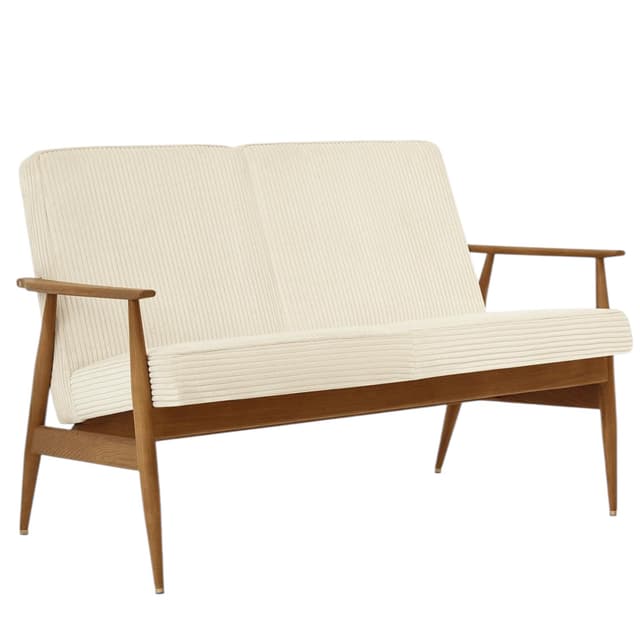 Sofa dzielona Fox, Cord Creme, jesion 03 Dark, 366 Concept - WYMIARY