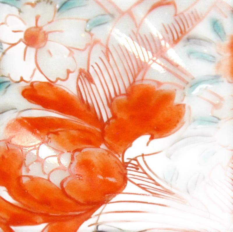 Wielobarwna patera Imari, Japonia, przełom XIX/XX w. - 5586