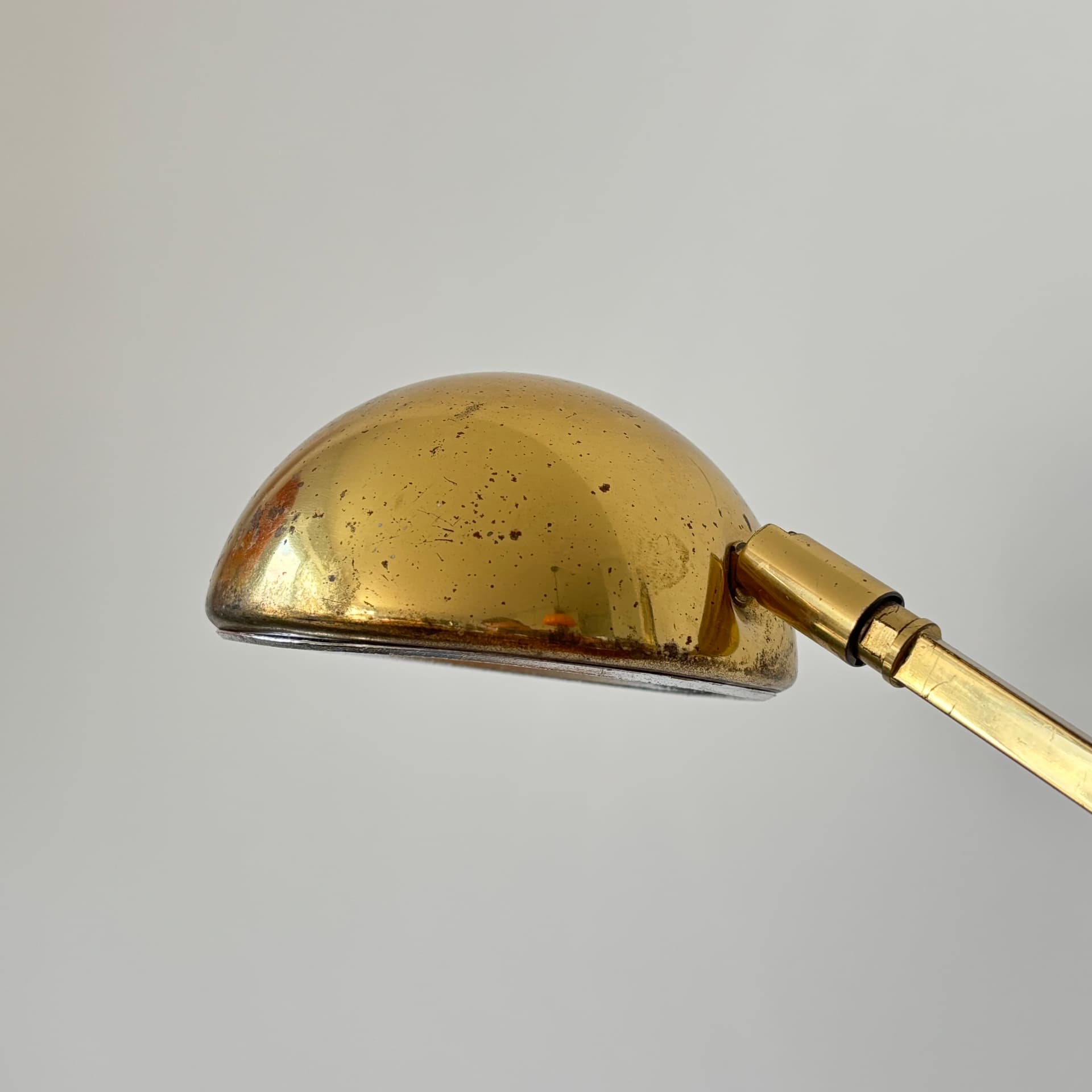 Lampa stołowa, Space Age, mosiądz złocony, Niemcy, lata 70. - 65279