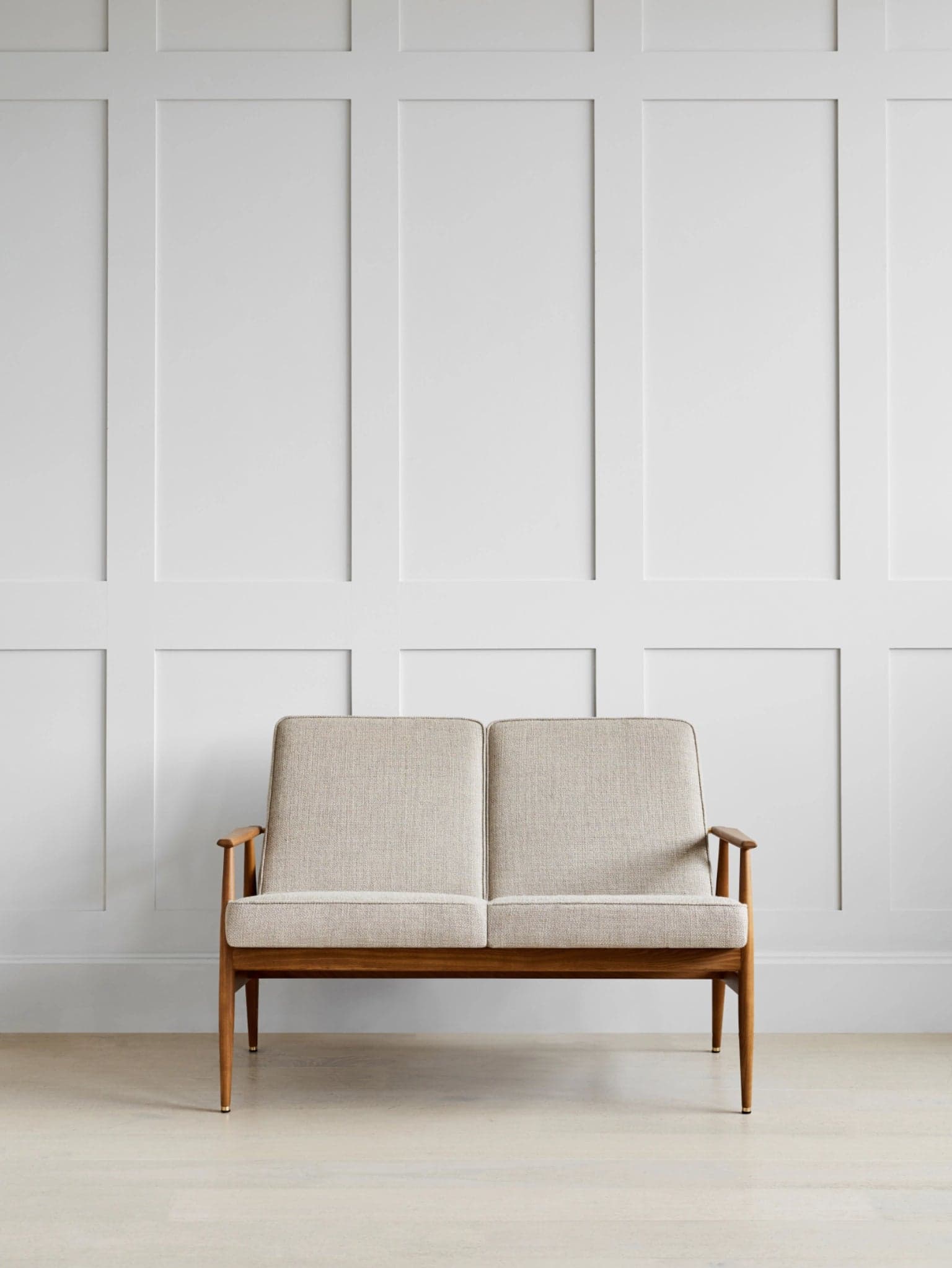 Sofa dzielona Fox, Boucle Mustard, jesion 03 Dark, 366 Concept - 65346