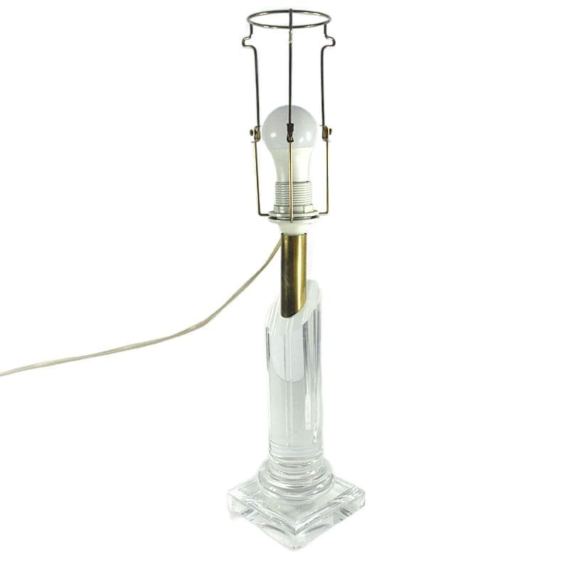 Przezroczysta lampa stołowa z akrylu, Francja, lata 90. - 5580