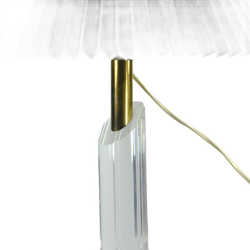 Przezroczysta lampa stołowa z akrylu, Francja, lata 90. - 5576