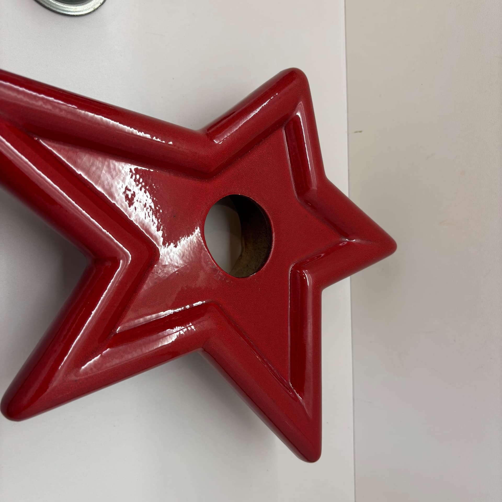 Kinkiet, PAN, czerwony, ceramika, Niemcy, lata 70. - 65384