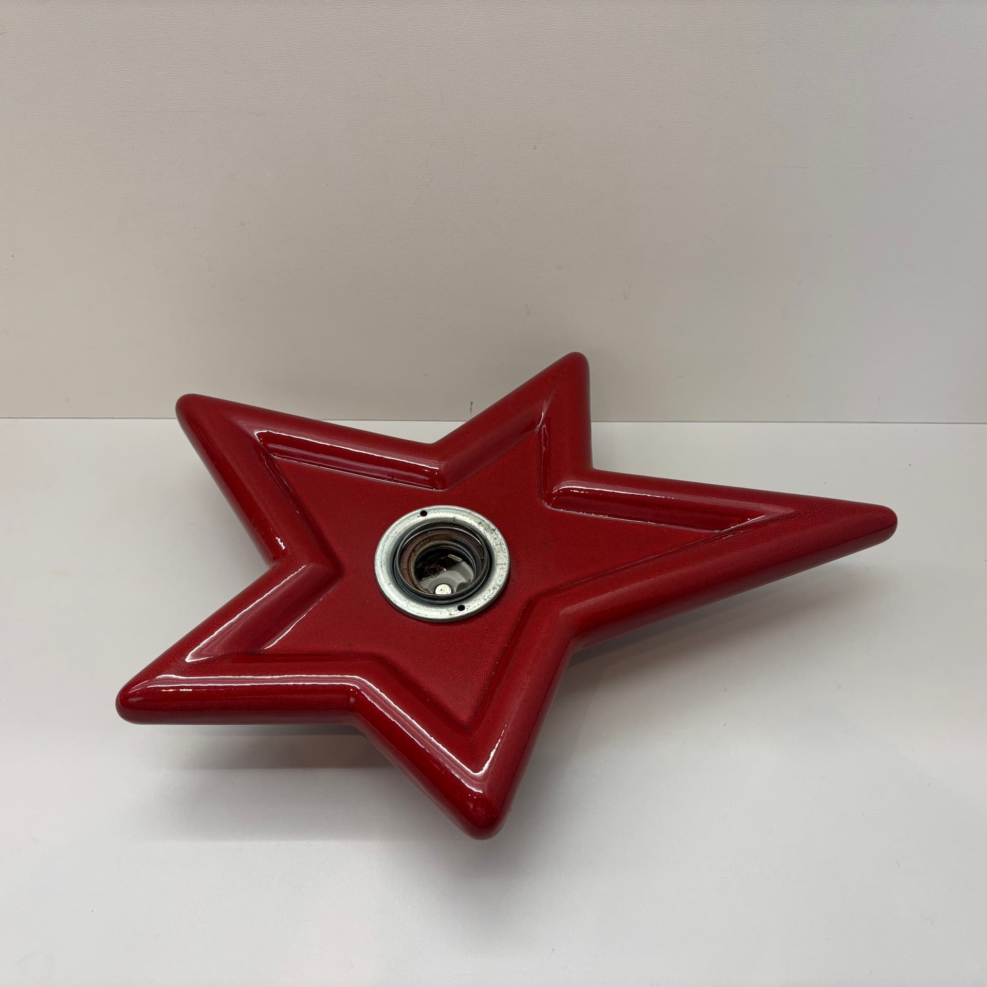 Kinkiet, PAN, czerwony, ceramika, Niemcy, lata 70. - 65385