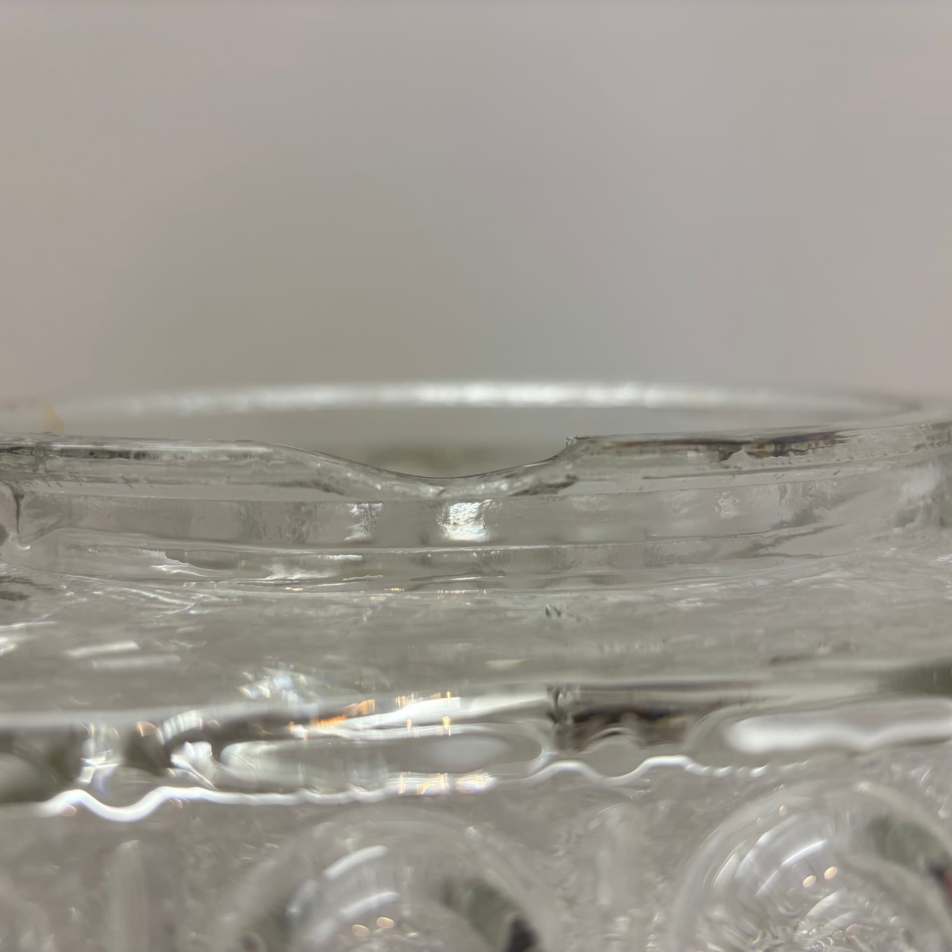 Plafon Bubble, szkło transparent, Dania, lata 70. - 65410