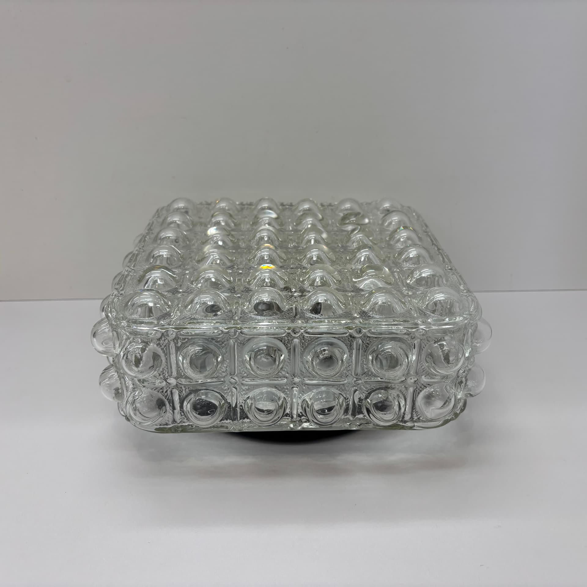 Plafon Bubble, szkło transparent, Dania, lata 70. - 65407