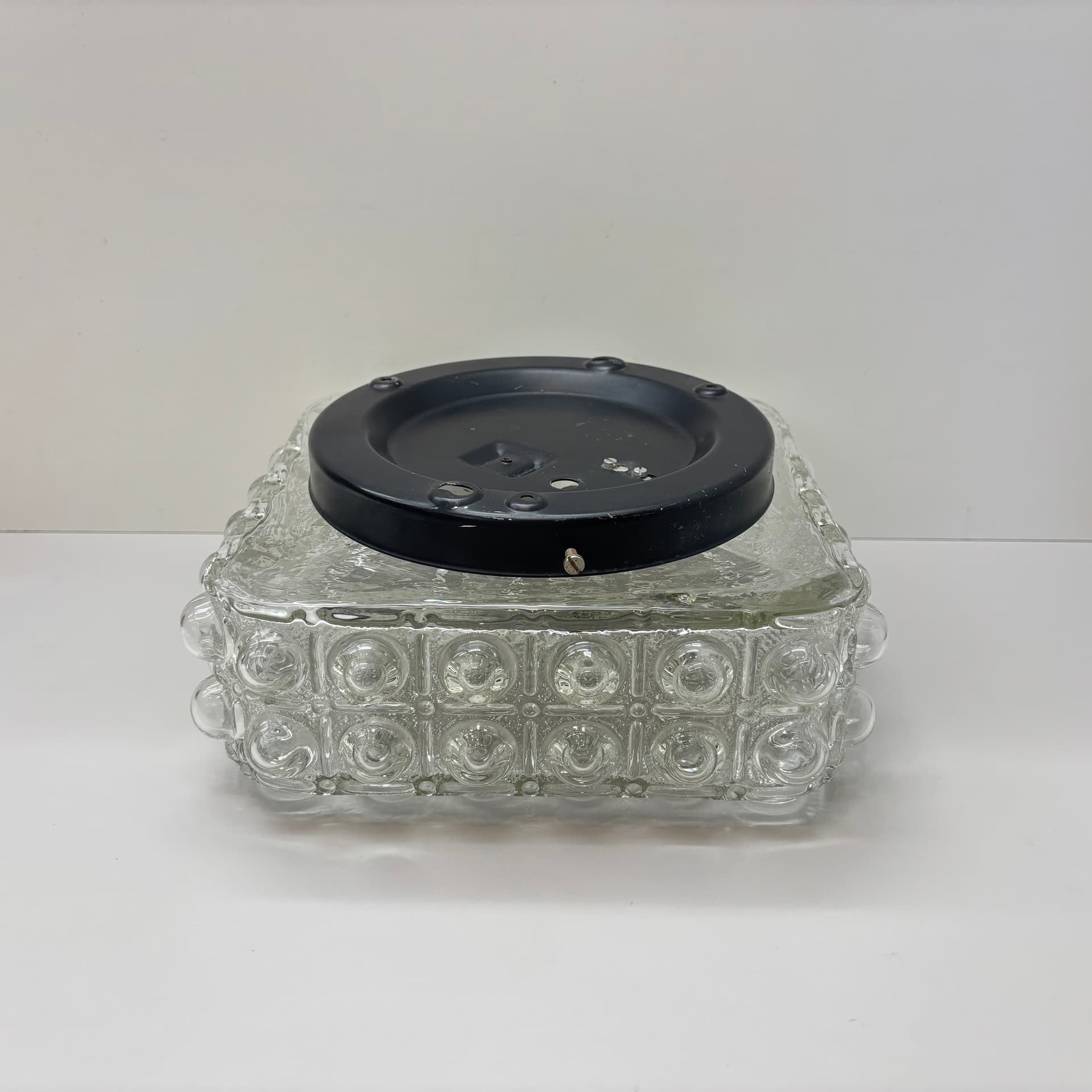 Plafon Bubble, szkło transparent, Dania, lata 70. - 65409