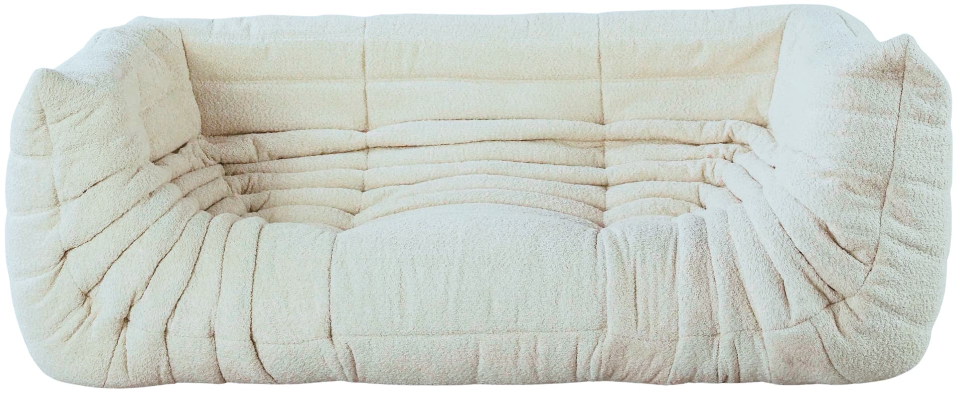 Sofa Togo z podłokietnikami, boucle biały - 65824
