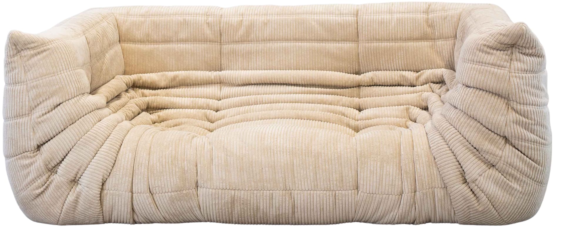 Sofa Togo z podłokietnikami, cord beżowy - 65528
