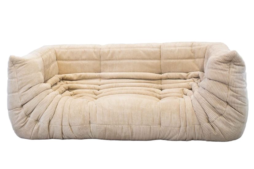 Sofa Togo z podłokietnikami, cord beżowy