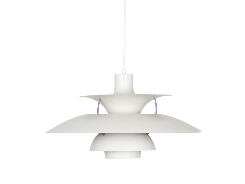 Red Aluminum PH 5 Pendant Lamp, by P. Henningsen for Louis Poulsen, Denmark, 1990s