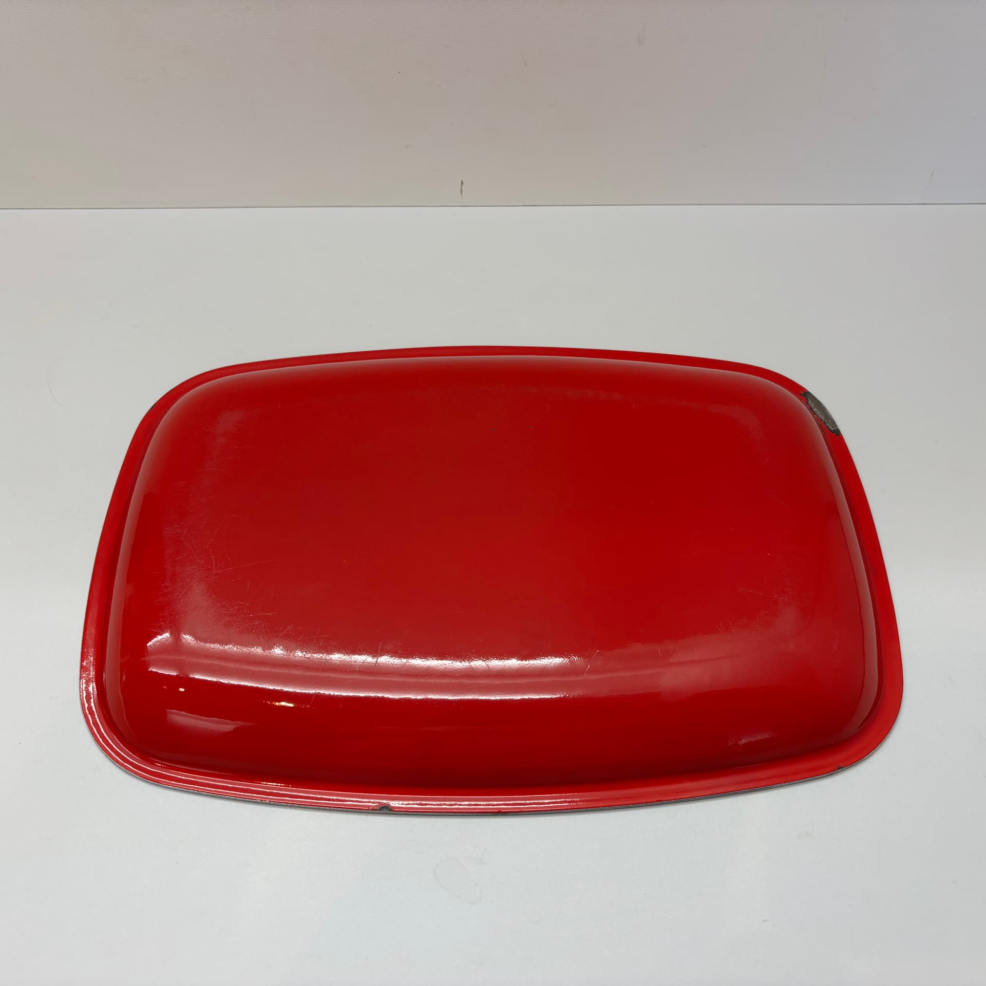 Taca, czerwona, emalia na metalu, Niemcy, lata 70. - 65856