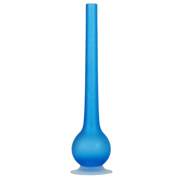 Satynowy niebieski wazon szklany Murano, proj. C. Moretti dla Rosenthal Netter, Włochy, lata 70. - WYMIARY