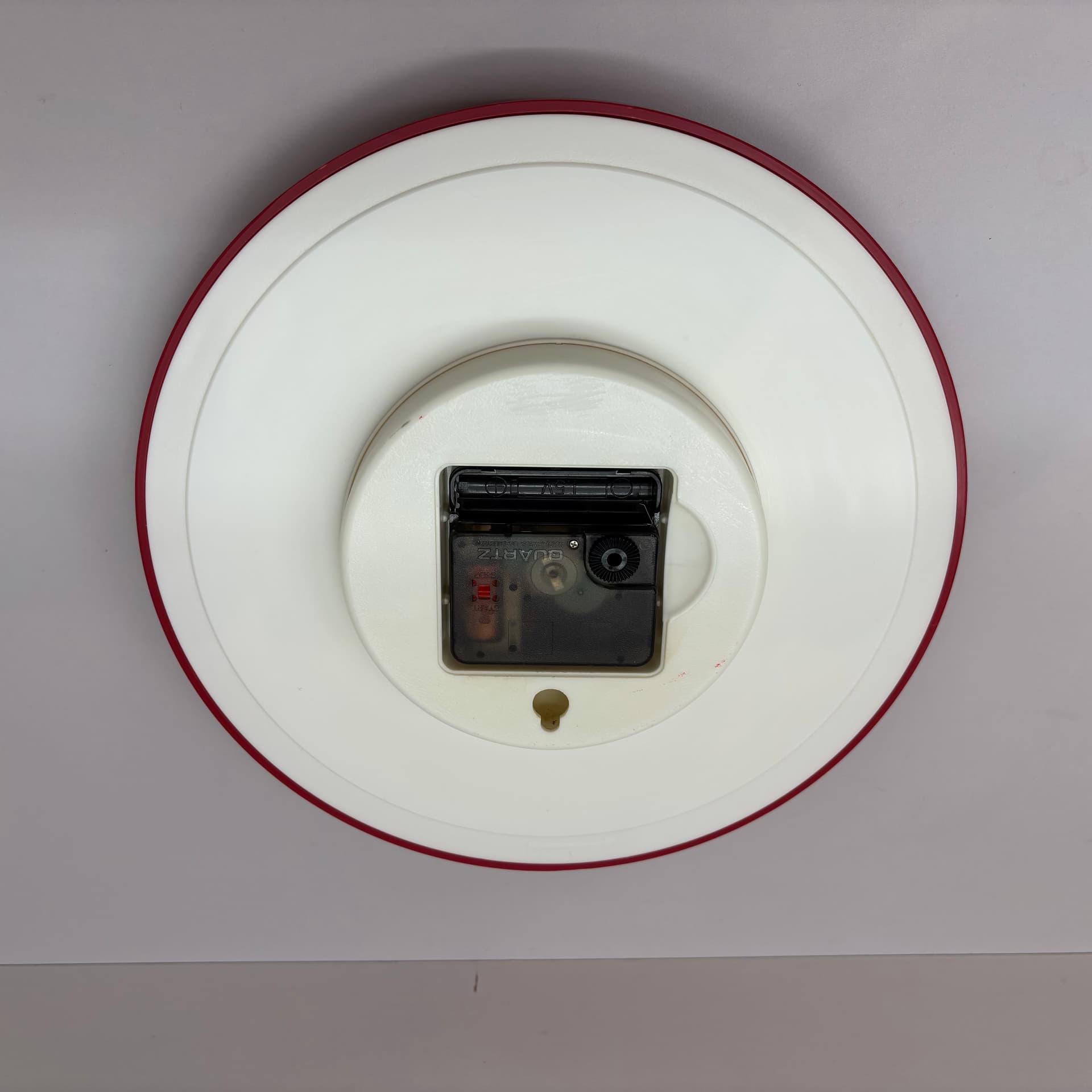 Zegar kuchenny, czerwony, plastik, szkło, Niemcy, lata 80. - 65917