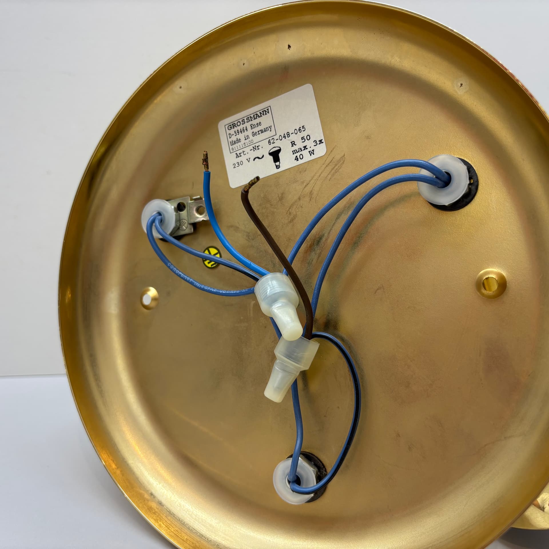 Kinkiet, złoty, mosiądz, Grossmann, Niemcy, lata 80. - 65944