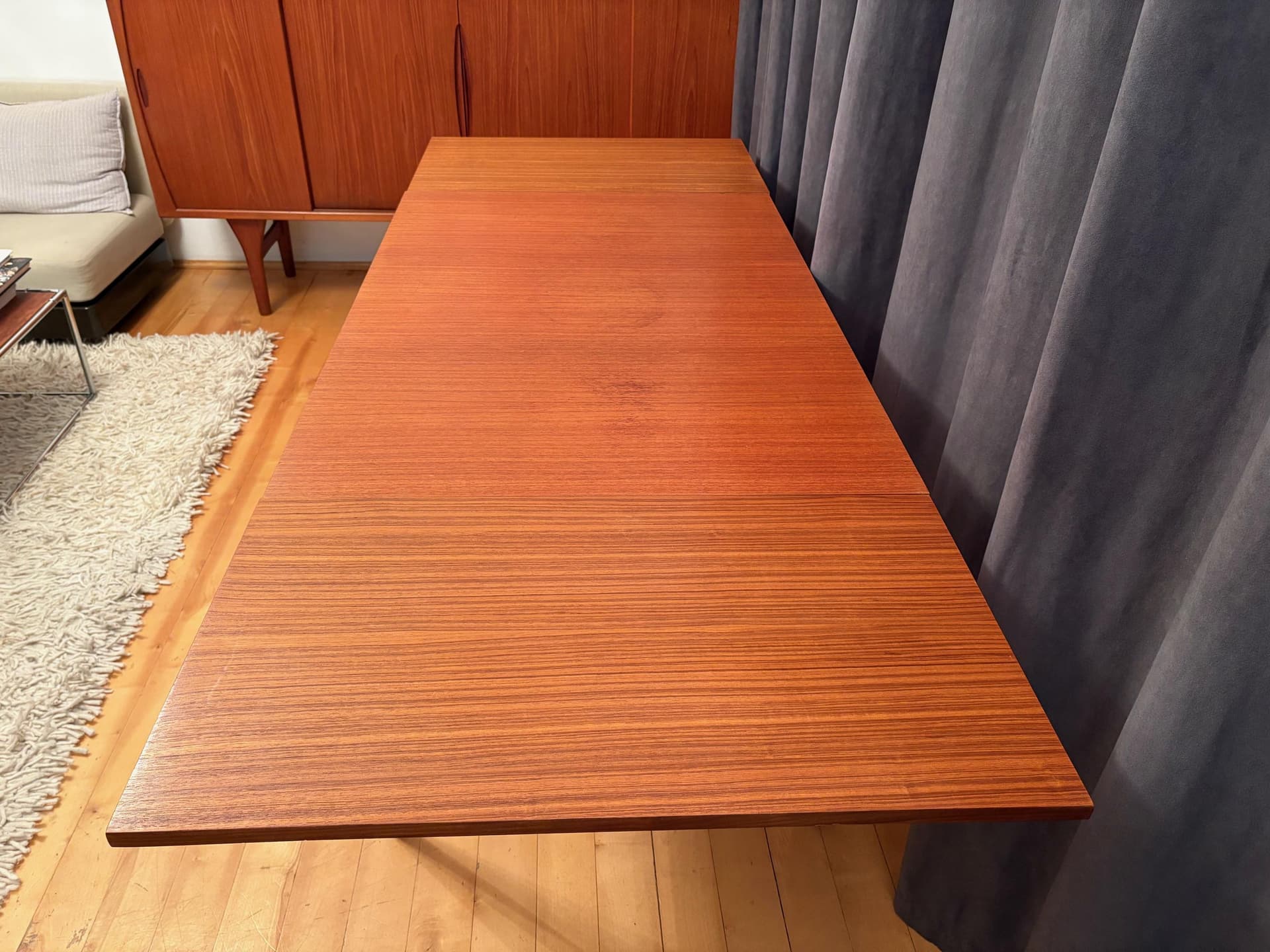 Extendable table, teak, Germany, 1960s. - 79600