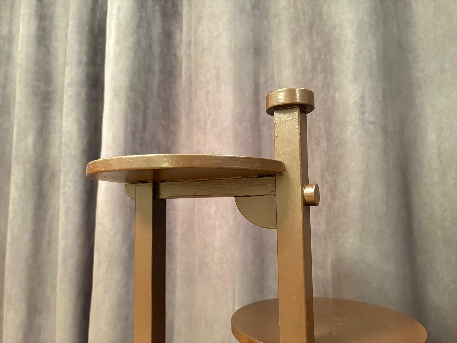 Flower stand, brown wood, by A. Groult, France, 1920s. - 79582