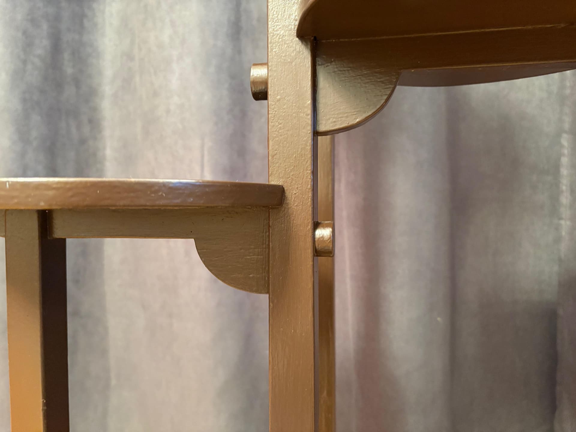 Flower stand, brown wood, by A. Groult, France, 1920s. - 79581