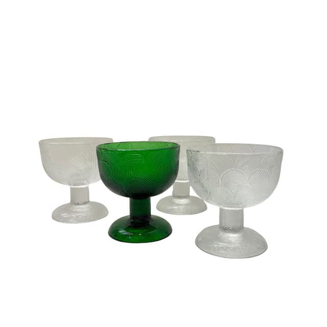 Komplet pucharków Miranda, multikolor, szkło, proj. H. Orvola, Finlandia, lata 70. - WYMIARY