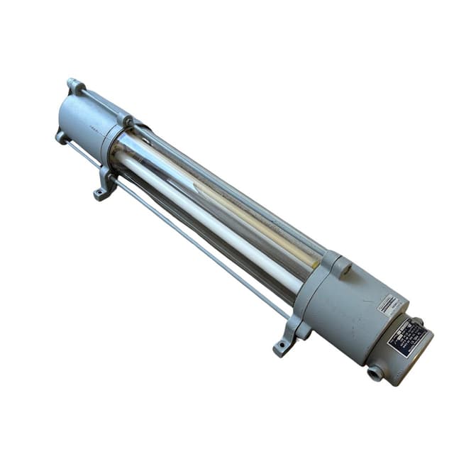 Lampa ścienna Bunkerlampe, szary, metal, Niemcy, lata 80. - WYMIARY