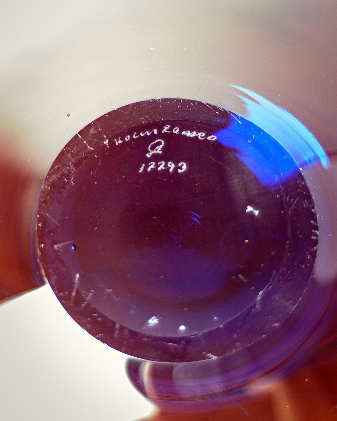 Decorative bowl Provence, blue glass, by P. Lütken, Holmegaard, Denmark, 1970s. - 66672