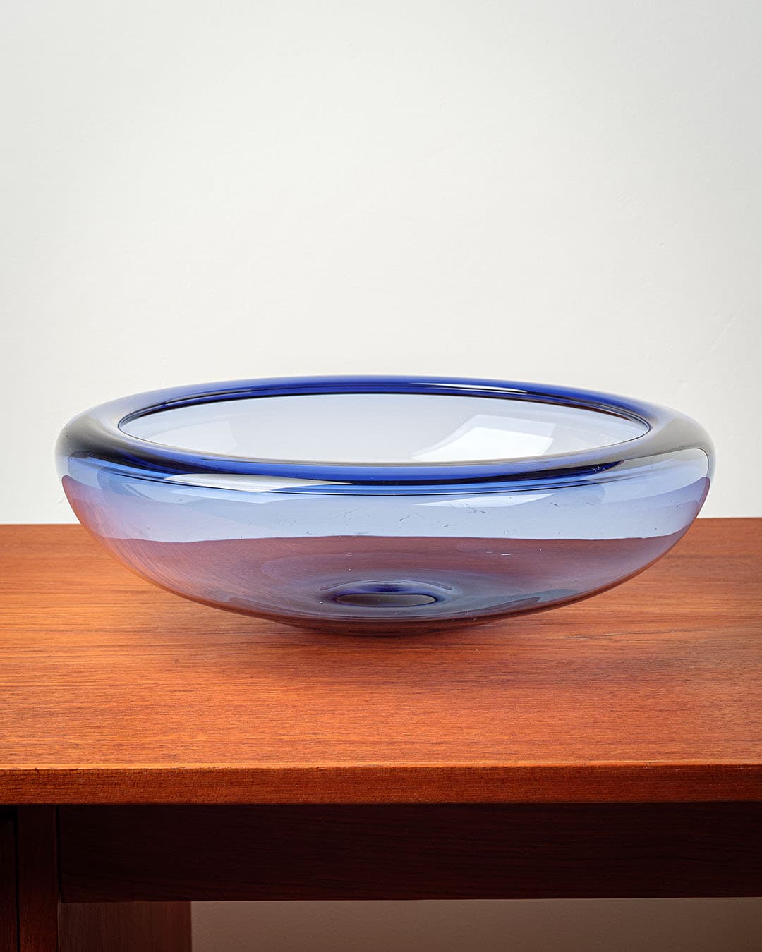 Decorative bowl Provence, blue glass, by P. Lütken, Holmegaard, Denmark, 1970s. - 66669