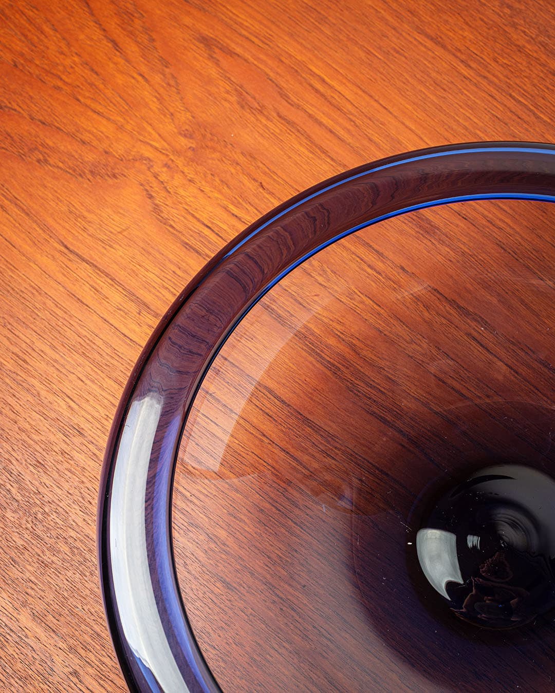 Decorative bowl Provence, blue glass, by P. Lütken, Holmegaard, Denmark, 1970s. - 66673