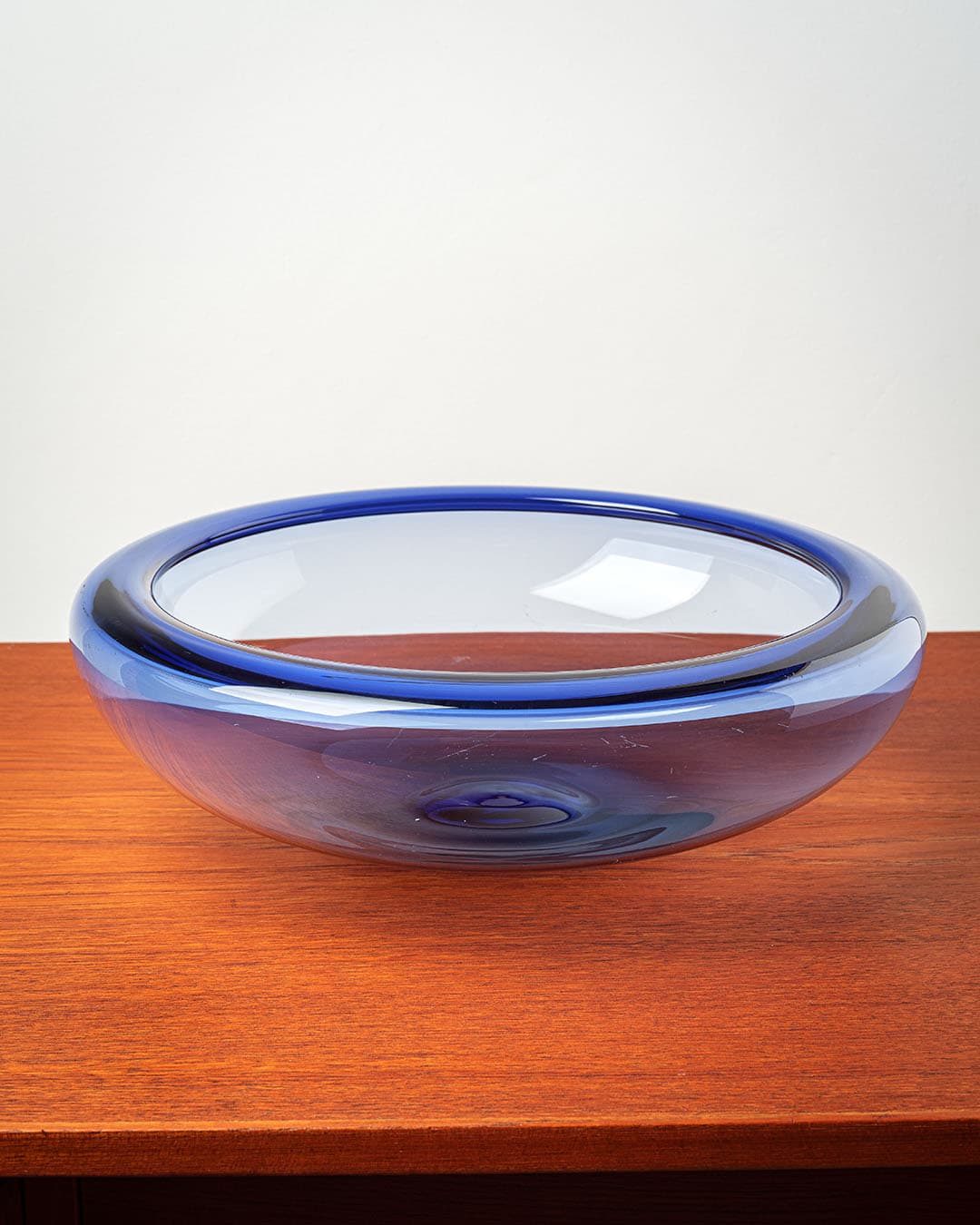 Decorative bowl Provence, blue glass, by P. Lütken, Holmegaard, Denmark, 1970s. - 66670